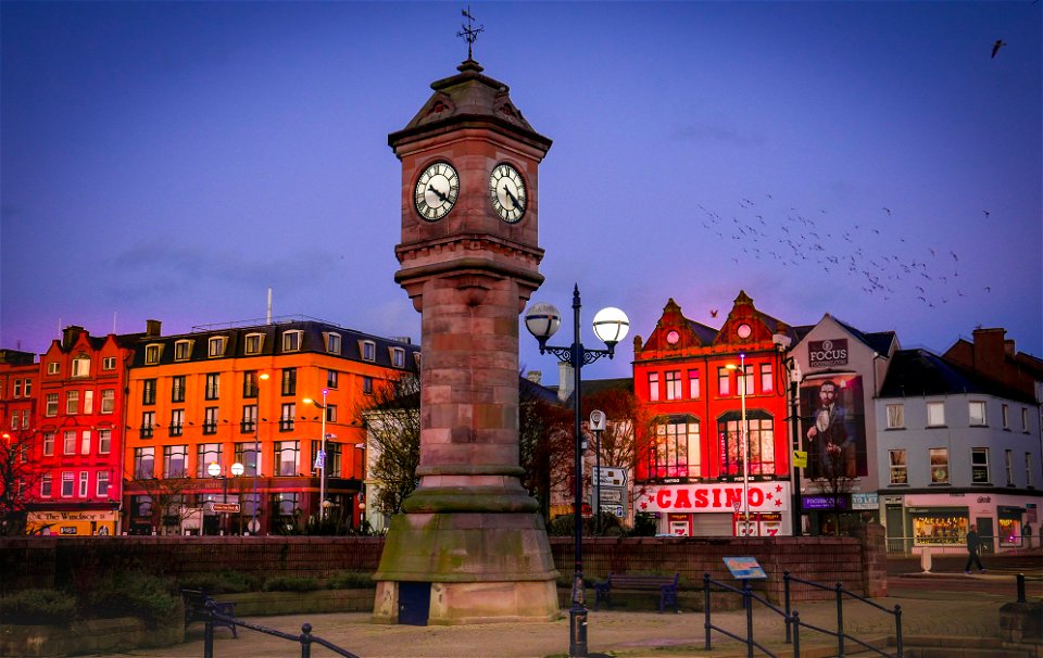 McKee Clock at Dusk