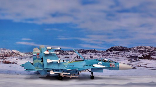 Sukhoi Su-33 Sea Flanker Diecast Model Russian Navy, "Bort 65" photo