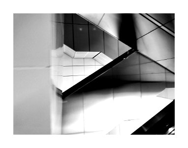 Lines - abstract and reflections of escalators