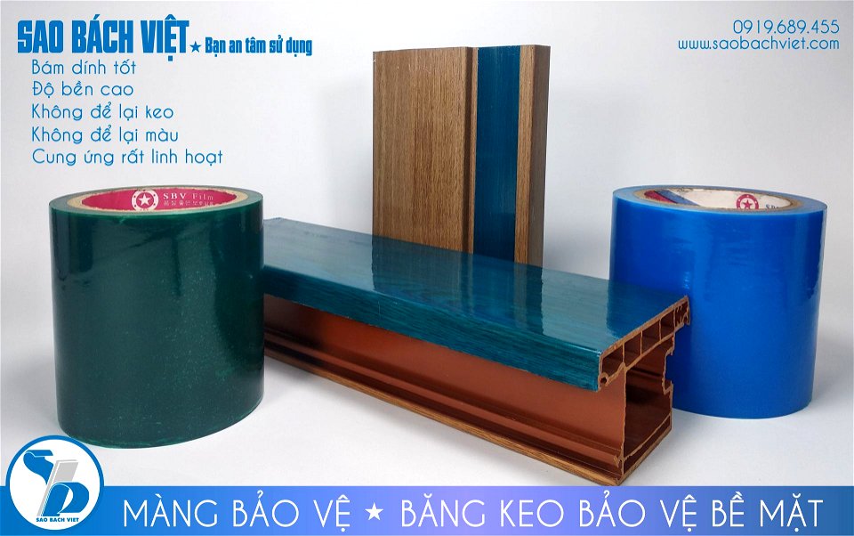 Màng bảo vệ - băng keo bảo vệ bề mặt NHỰA - Sao Bách Việt 12