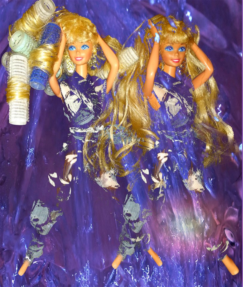 Barbie styling hair