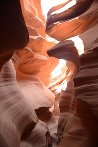 Light pole in Antelope Canyon, Arizona photo