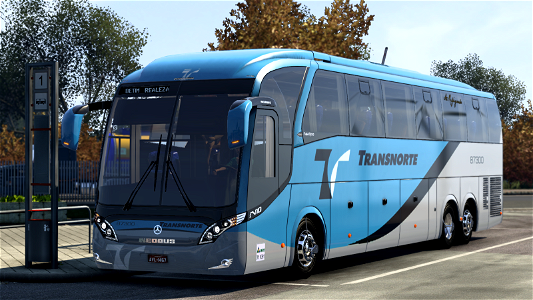 Ônibus Neobus New Road N10 380 Skin Transnorte ETS2 Euro Truck Simulator 2
