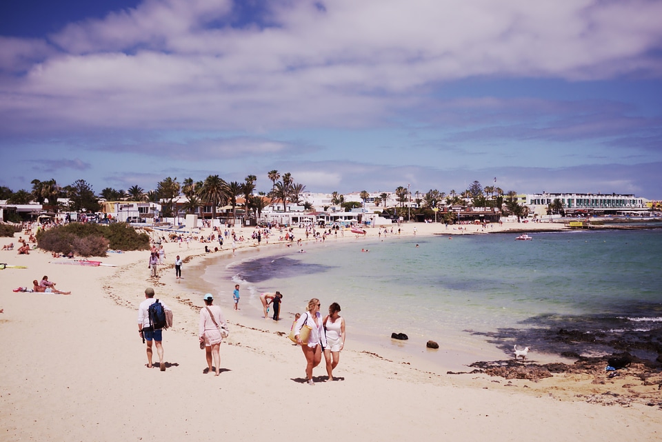 Beautiful beach on the Atlantic Ocean on the island of Fuertevent