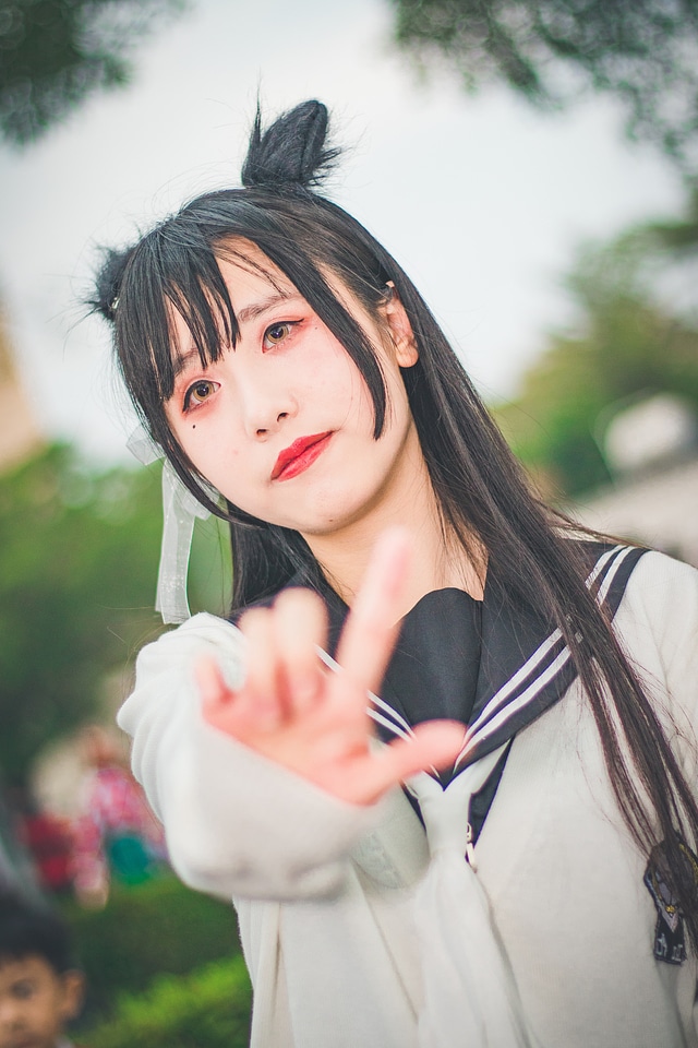 Japan anime cosplay girl portrait