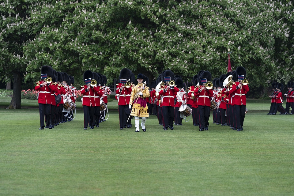 The Grenadier Guards at the palace in London