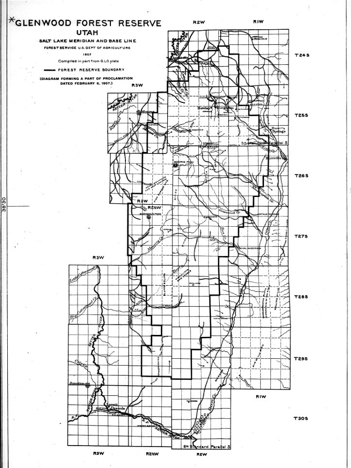 Glenwood Forest Reserve Boundary Map
