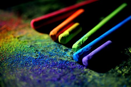 LGBT Dark Rainbow Chalks Wallpaper 2020 photo