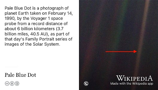 The Pale Blue Dot  🌍 @Wikipedia