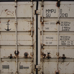 White freight container