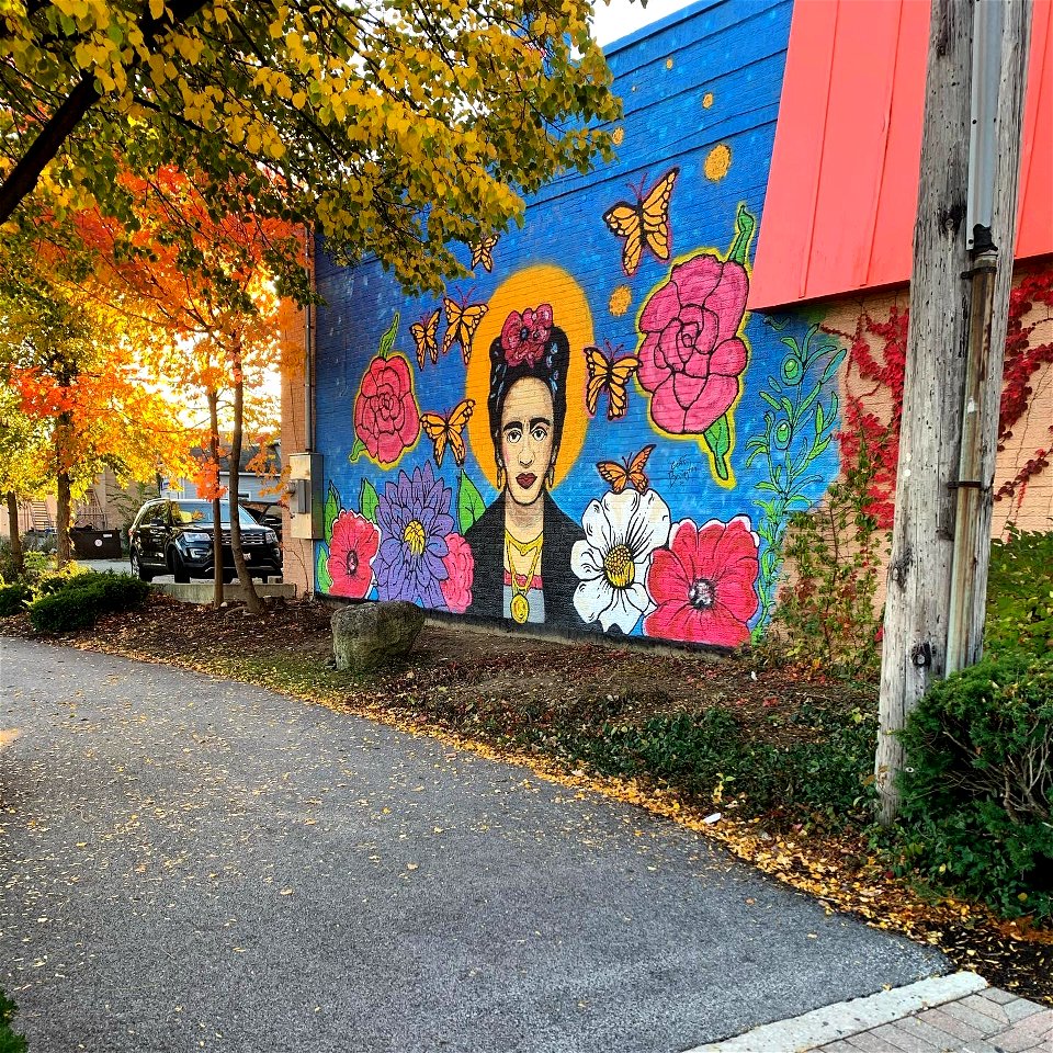 Frida Kahlo Mural in Downtown Glen Ellyn IL
