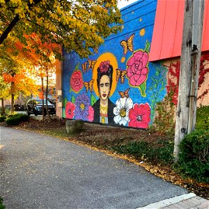 Frida Kahlo Mural in Downtown Glen Ellyn IL