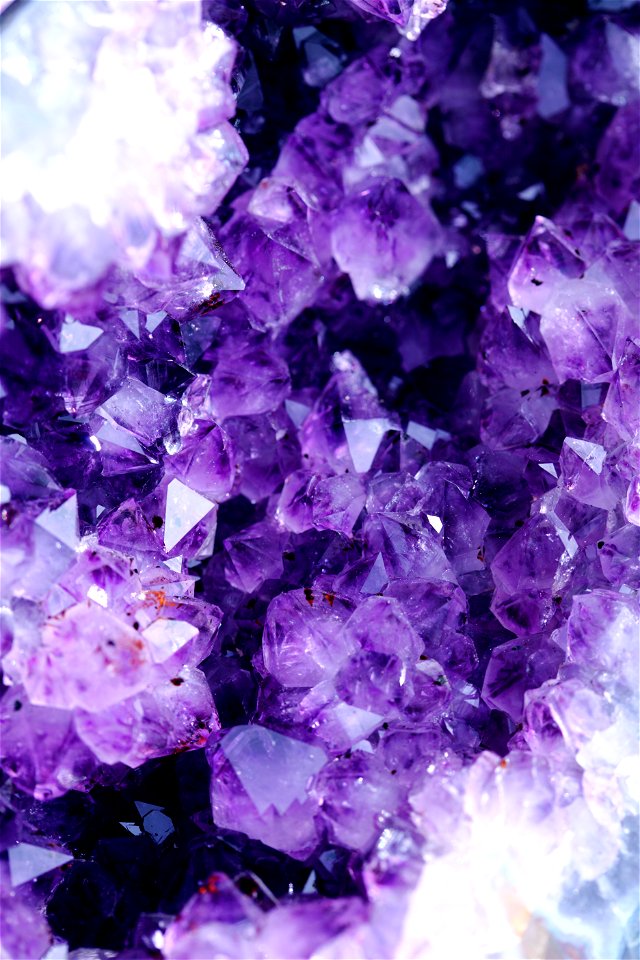 Purple Amethyst Crystal Cluster Vertical Wallpaper 2021