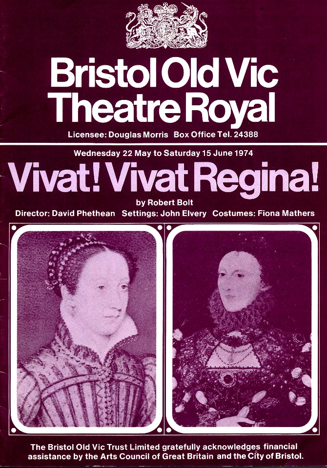 Bristol Old Vic Programme, May/June 1974