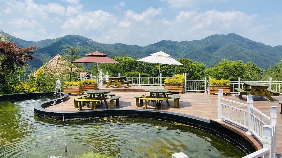 Beautiful Landscape Hamyang winery in South Korea