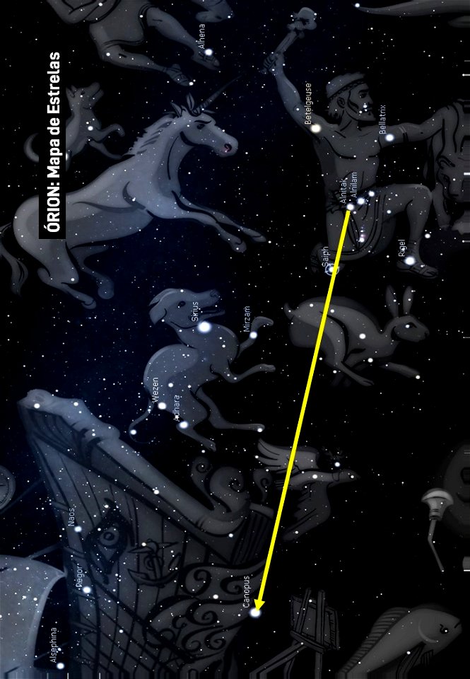 Órion: Mapa de Estrelas - Canopus