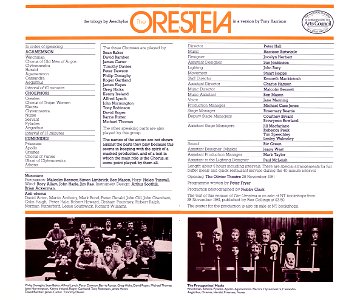The Oresteia at the National Theatre, 1981