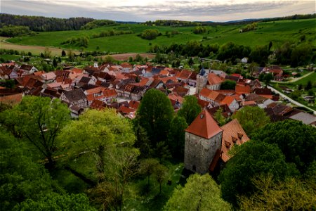 Ummerstadt mit Blick auf die Friedhofskirche