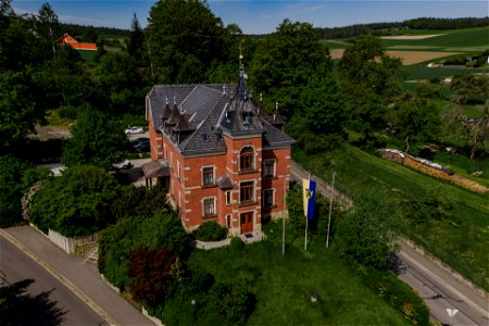 Rathaus Weitramsdorf von oben