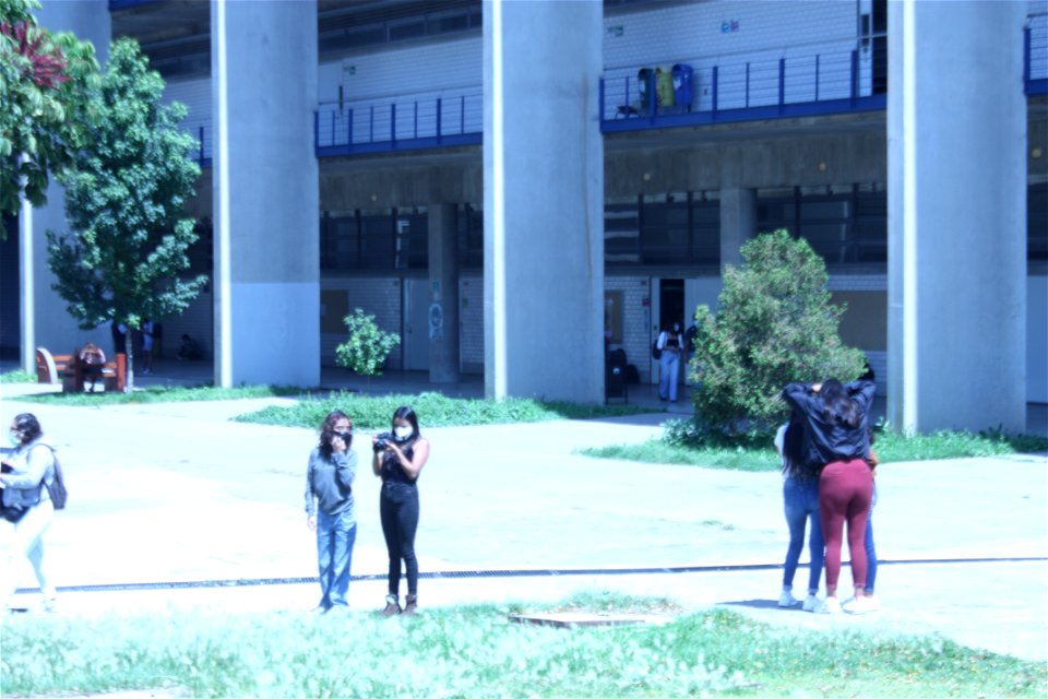 UACM Estudiantes tomando fotos