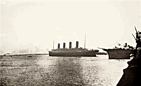 Titanic leaving Southampton