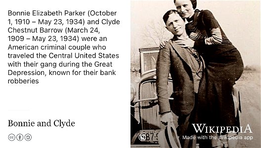 Bonnie and Clyde: partners in crime photo