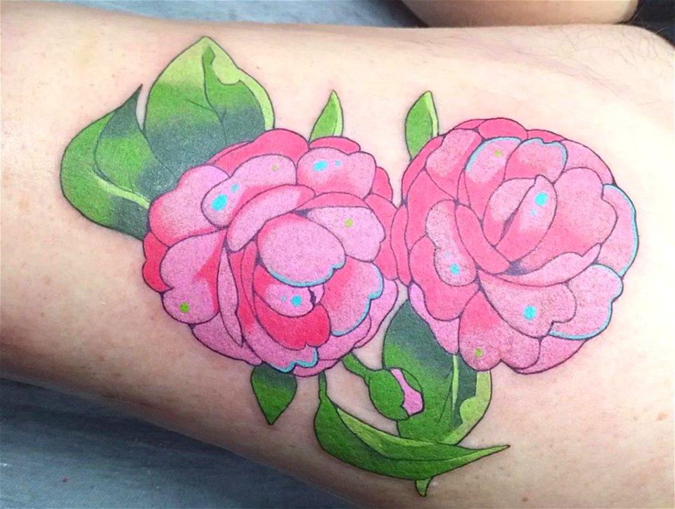 pink camellias