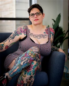 Heavily Tattooed Woman photo