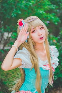 cosplayers dress up as Japanese Manga characters