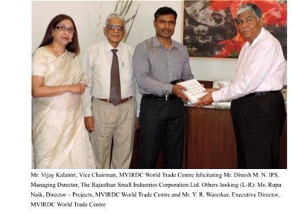 Dinesh MN as MD RAJSICO attending a meeting in Mumbai