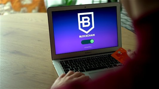 Blockchain ecommerce concept