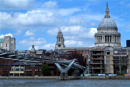 Millenium Bridge & St. Pauls Cathedral - London photo