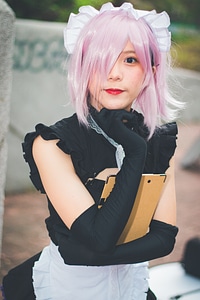 cosplayers dress up as Japanese Manga characters photo