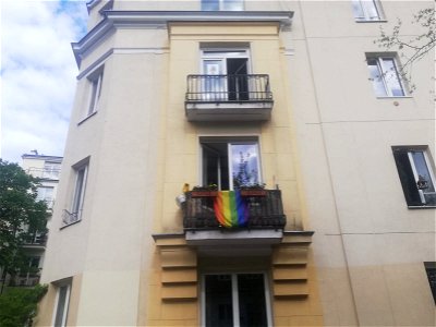 Balcony LGTBI flag photo