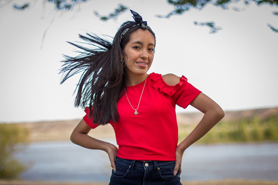 Model portrait. beautiful hispanic woman