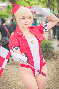 Sexy Asian cosplayers dress up as Japanese Manga characters
