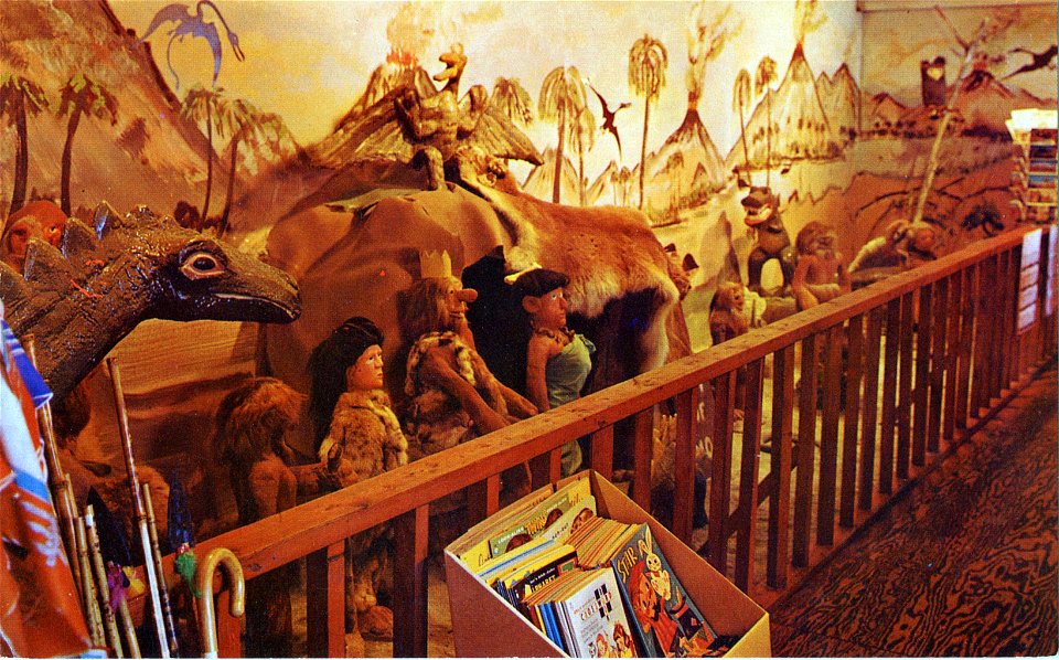 Comic Representation of A Prehistoric City, City of Moo, Dinneyland, Bliss, Idaho