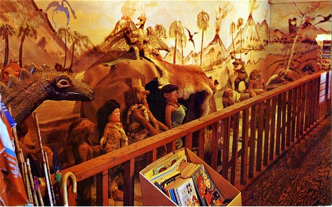 Comic Representation of A Prehistoric City, City of Moo, Dinneyland, Bliss, Idaho photo