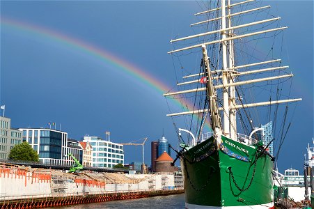 Hamburg Harbour Rainbow photo