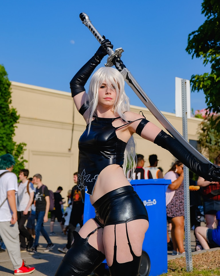 Portrait of Sexy Super Hero Female Cosplay Character