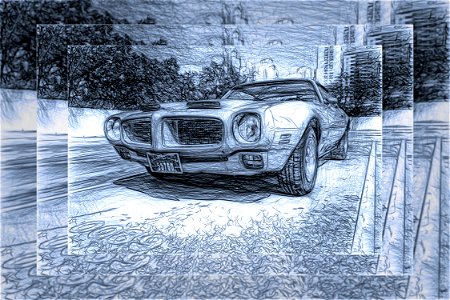 1970 Pontiac Firebird Formula 400 Drawing By Image Editors