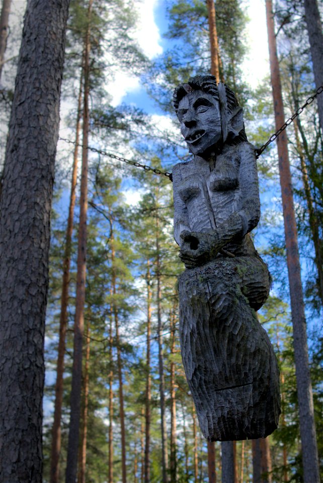 Wooden Forest Elf figurine photo