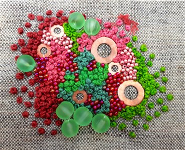 Dense stitch and beads