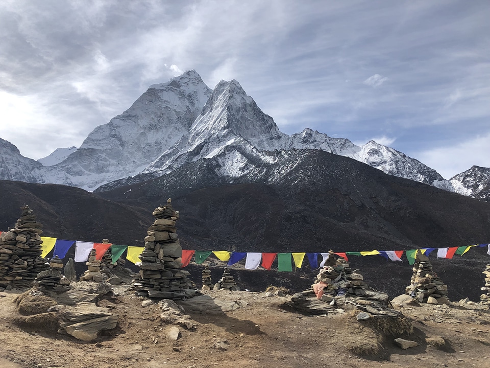 Himalayas trail on the way to Everest base camp