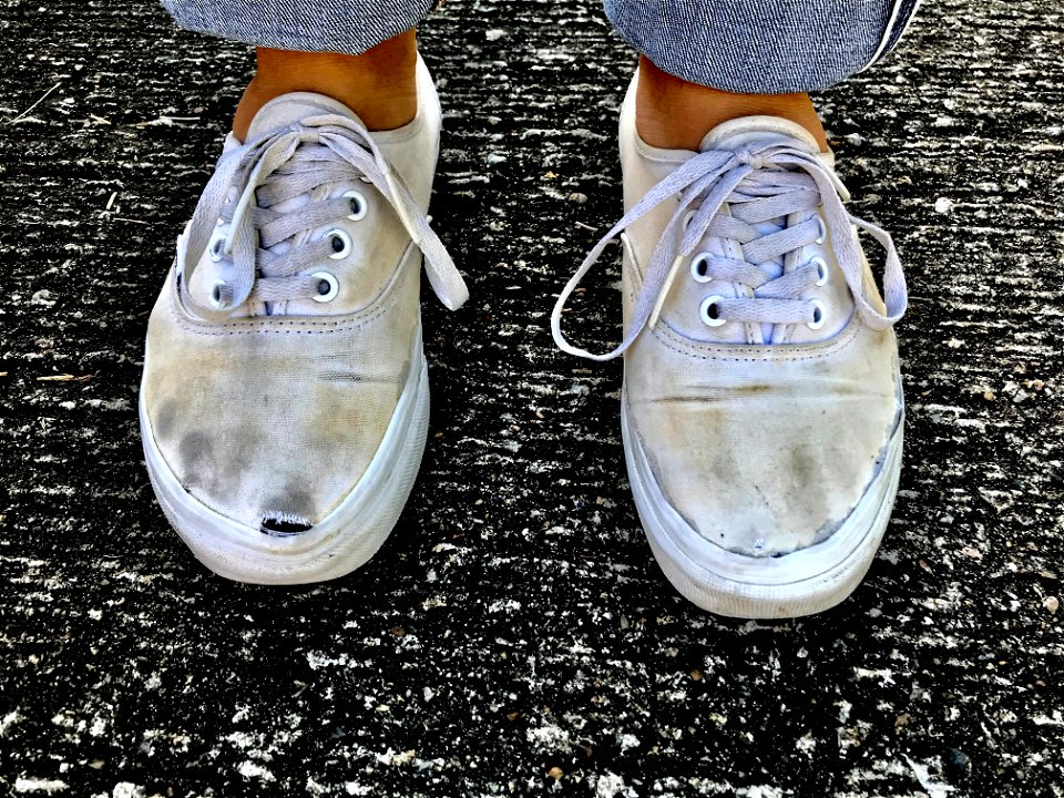 White Vans work hard