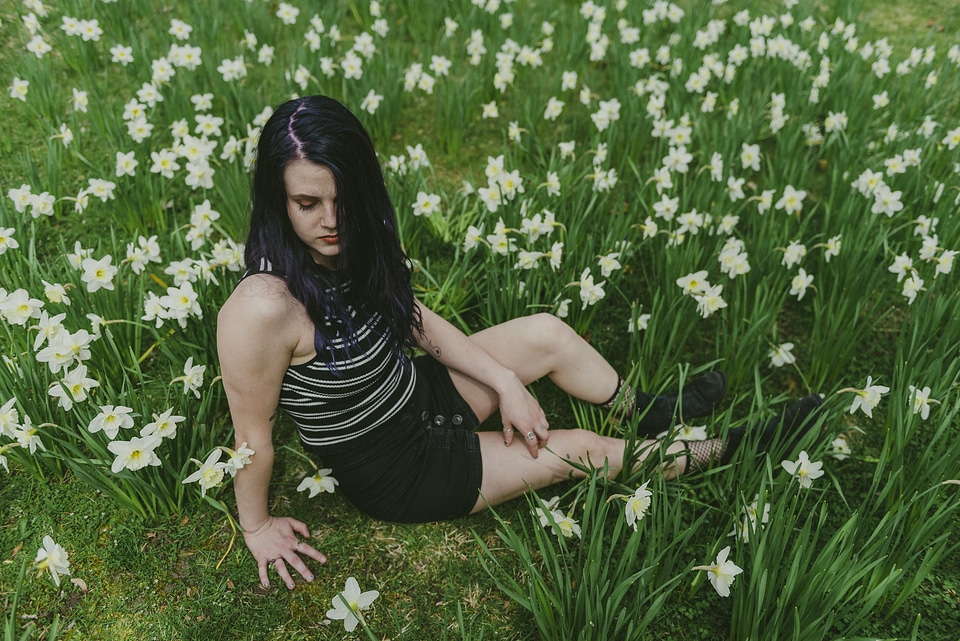 outdoor portrait of a beautiful Caucasian woman