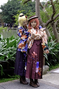 An unidentified Japanese anime cosplay pose