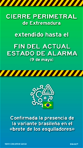 Prórroga del cierre perimetral de Extremadura