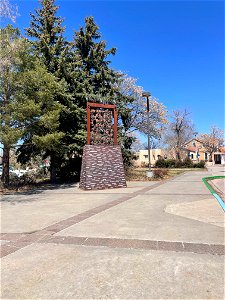 "Gate/Negate" (2000) by artist Bob Haozous