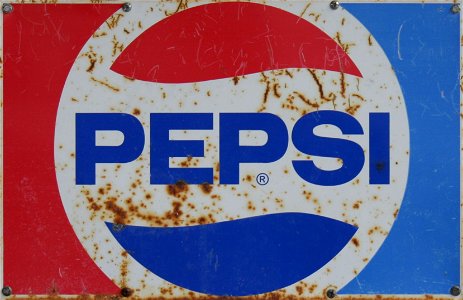rusted pepsi sign texture photo